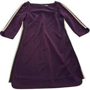 Vince Camuto Dress Womens 6 Purple Side Stripe Mini Cocktail Party